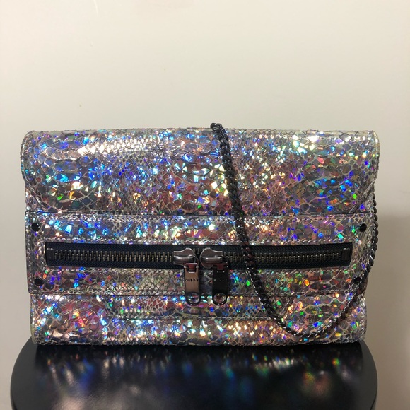 Milly Holographic Python-Embossed Purse - Picture 6 of 9